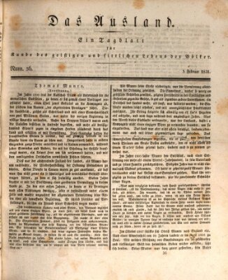 Das Ausland Samstag 5. Februar 1831