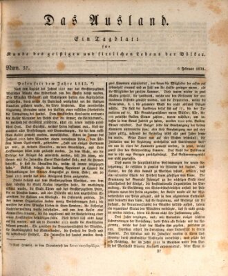 Das Ausland Sonntag 6. Februar 1831