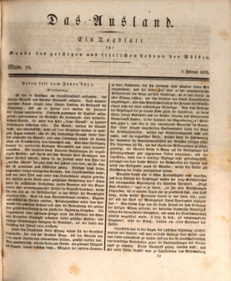 Das Ausland Dienstag 8. Februar 1831