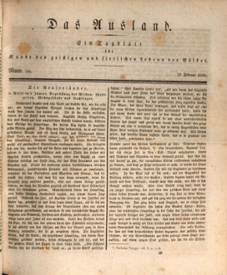 Das Ausland Freitag 25. Februar 1831