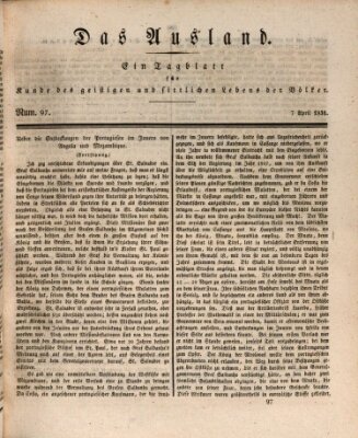 Das Ausland Donnerstag 7. April 1831