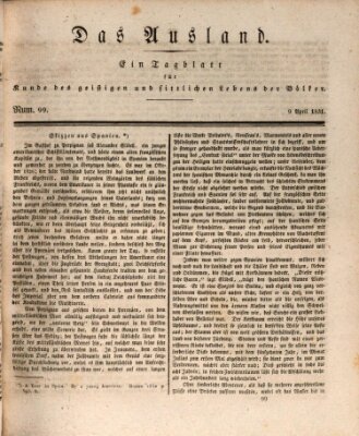 Das Ausland Samstag 9. April 1831