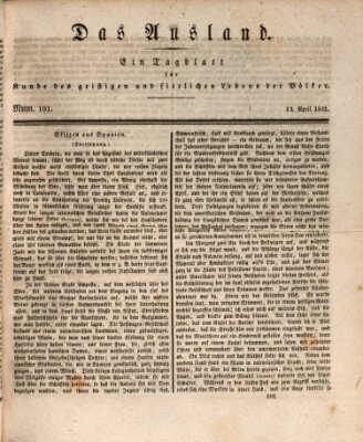 Das Ausland Montag 11. April 1831