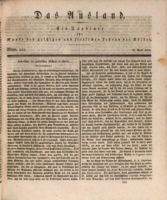 Das Ausland Donnerstag 21. April 1831