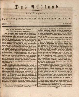 Das Ausland Freitag 22. April 1831