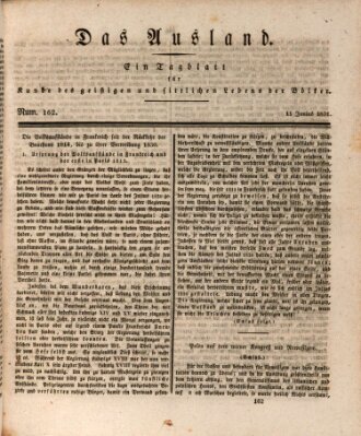 Das Ausland Samstag 11. Juni 1831