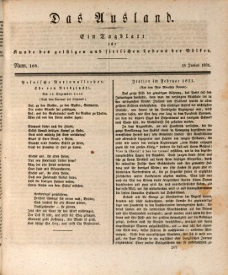 Das Ausland Samstag 18. Juni 1831