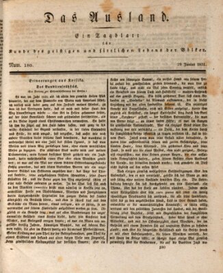 Das Ausland Mittwoch 29. Juni 1831