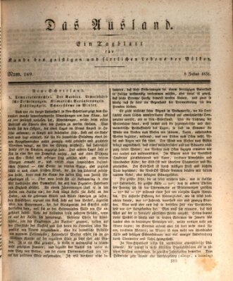 Das Ausland Freitag 8. Juli 1831