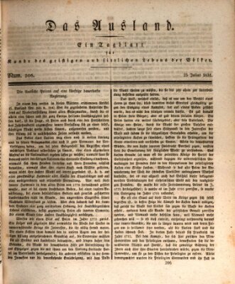 Das Ausland Montag 25. Juli 1831