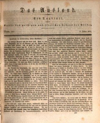 Das Ausland Dienstag 26. Juli 1831