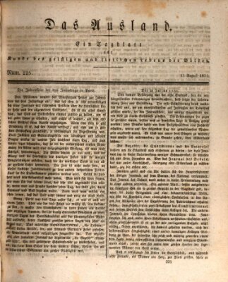 Das Ausland Samstag 13. August 1831