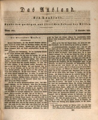 Das Ausland Sonntag 18. September 1831