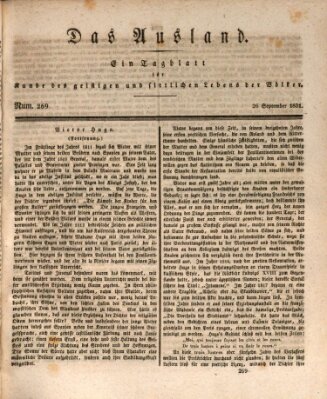 Das Ausland Montag 26. September 1831