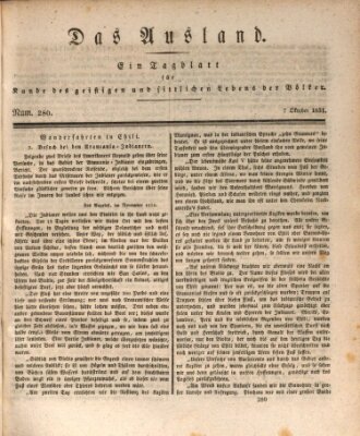 Das Ausland Freitag 7. Oktober 1831