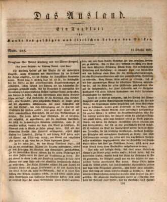 Das Ausland Samstag 15. Oktober 1831