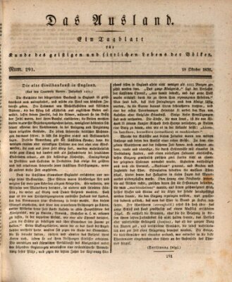 Das Ausland Dienstag 18. Oktober 1831