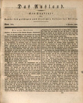 Das Ausland Dienstag 1. November 1831