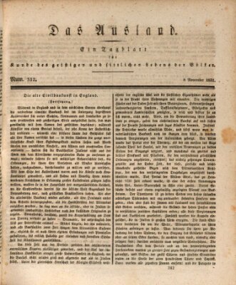 Das Ausland Dienstag 8. November 1831