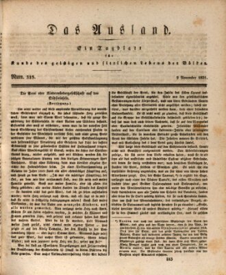 Das Ausland Mittwoch 9. November 1831