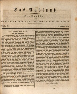 Das Ausland Montag 14. November 1831