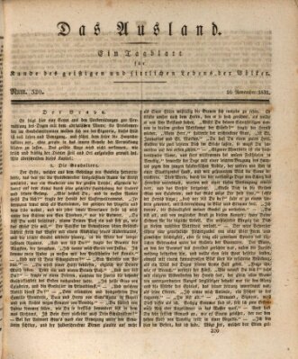 Das Ausland Mittwoch 16. November 1831