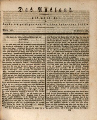 Das Ausland Freitag 18. November 1831