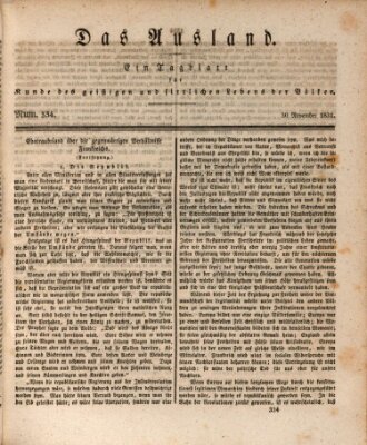 Das Ausland Mittwoch 30. November 1831