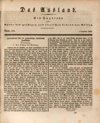 Das Ausland Montag 5. Dezember 1831