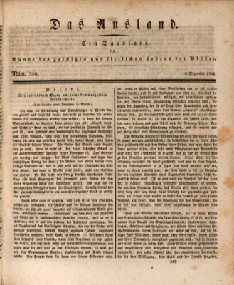 Das Ausland Dienstag 6. Dezember 1831