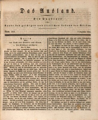 Das Ausland Freitag 9. Dezember 1831