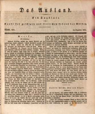 Das Ausland Samstag 10. Dezember 1831