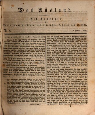 Das Ausland Dienstag 3. Januar 1832