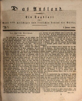 Das Ausland Samstag 7. Januar 1832