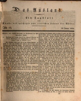 Das Ausland Freitag 13. Januar 1832