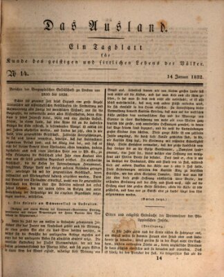 Das Ausland Samstag 14. Januar 1832