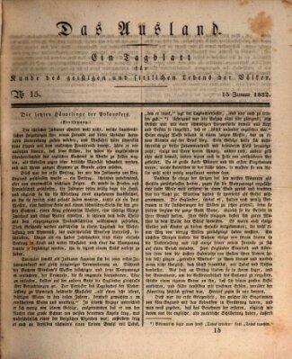 Das Ausland Sonntag 15. Januar 1832