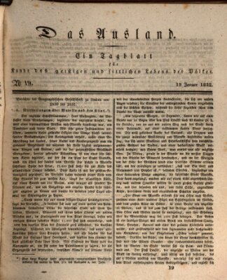 Das Ausland Donnerstag 19. Januar 1832