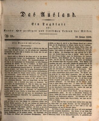 Das Ausland Samstag 21. Januar 1832