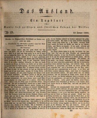 Das Ausland Montag 23. Januar 1832