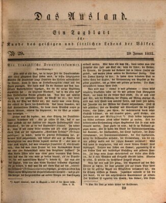 Das Ausland Sonntag 29. Januar 1832