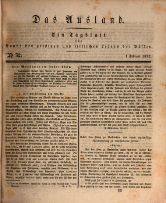 Das Ausland Mittwoch 1. Februar 1832