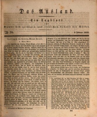 Das Ausland Freitag 3. Februar 1832