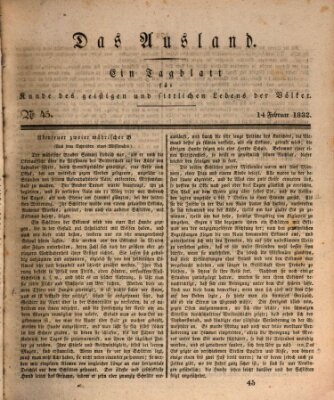 Das Ausland Dienstag 14. Februar 1832