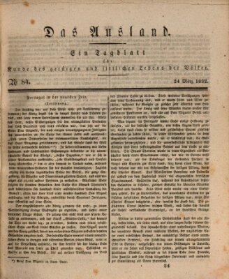 Das Ausland Samstag 24. März 1832