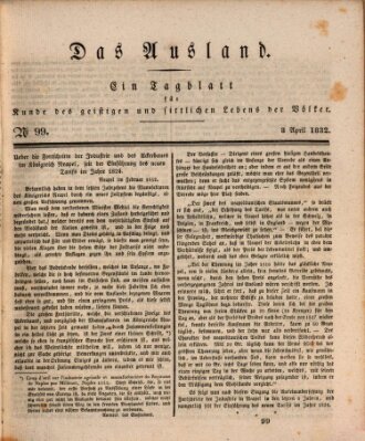 Das Ausland Sonntag 8. April 1832