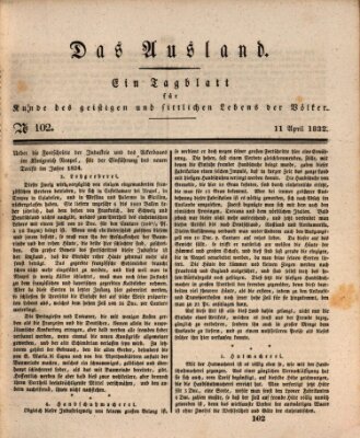 Das Ausland Mittwoch 11. April 1832