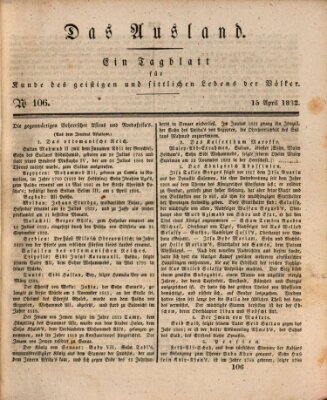 Das Ausland Sonntag 15. April 1832