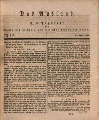 Das Ausland Dienstag 24. April 1832