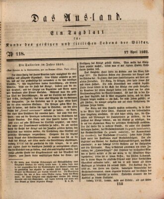 Das Ausland Freitag 27. April 1832